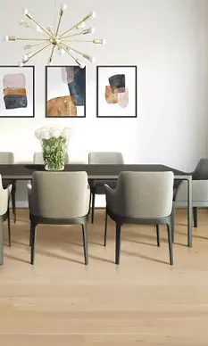 Dinning room hardwood | Stevens Floor Coverings